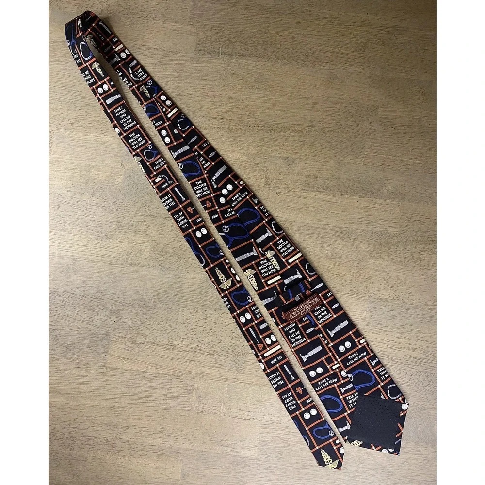 Men's Museum Artifacts Multicolor Doctor Squares Necktie 4